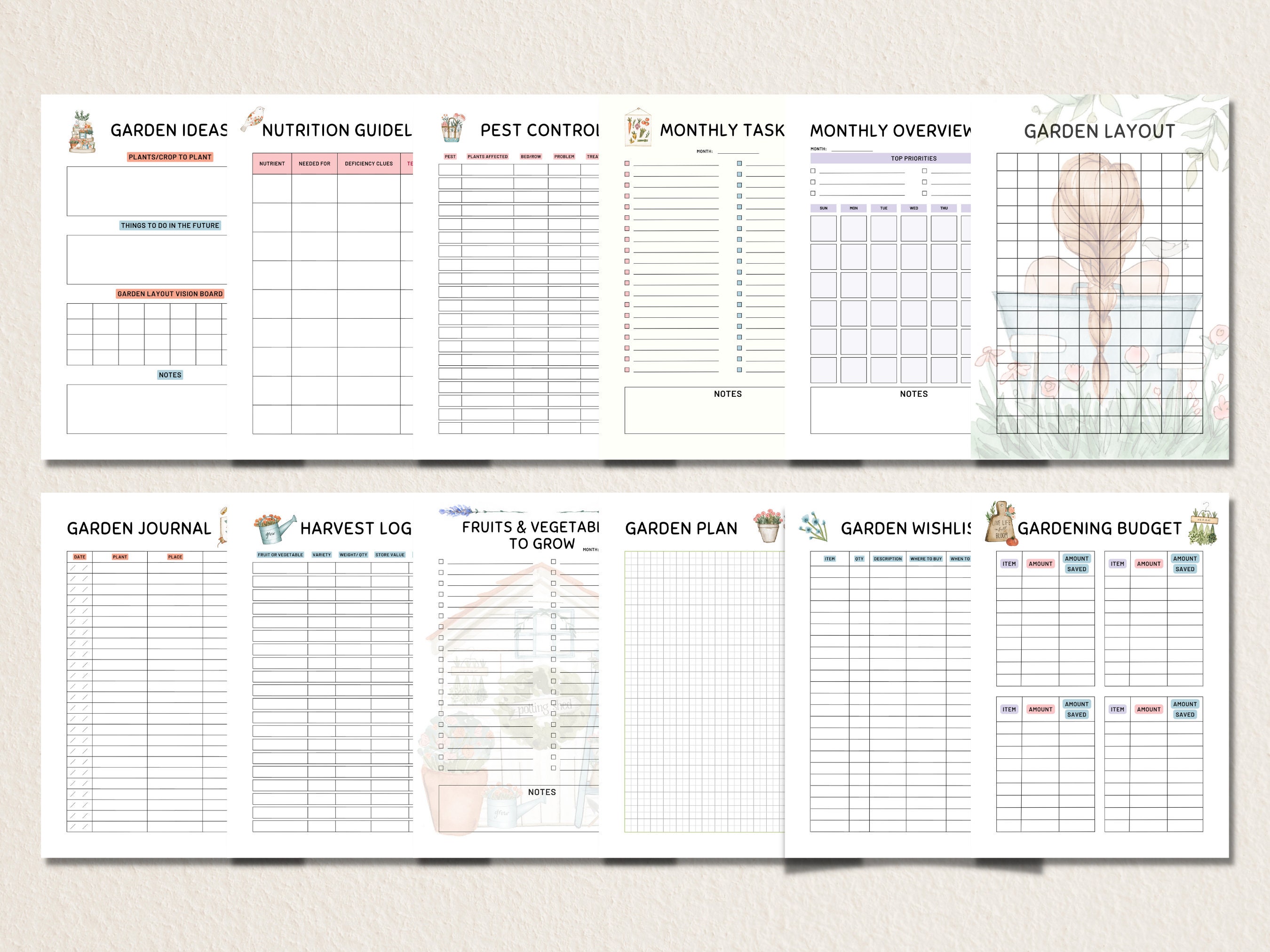 Gardening Planner Printable Garden Planner Plant Planner - Etsy Australia