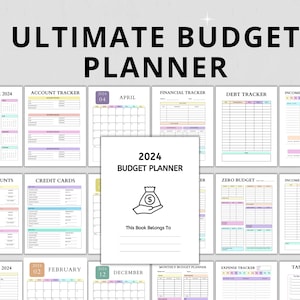 2024 Budget Planner Printable PDF, Financial Planner Printable, Finance Tracker, Printable Budget, Budget Planner, US Letter, A4, A5