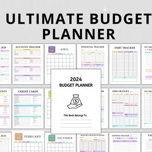 2024 Budget Planner Printable PDF, Financial Planner Printable, Finance Tracker, Printable Budget, Budget Planner, US Letter, A4, A5