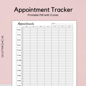 Afspraak Tracker Afdrukbaar, 15 minuten interval afspraak Planner, Afspraak Inserts, Afsprakenboek, Nagelafspraak afbeelding 2