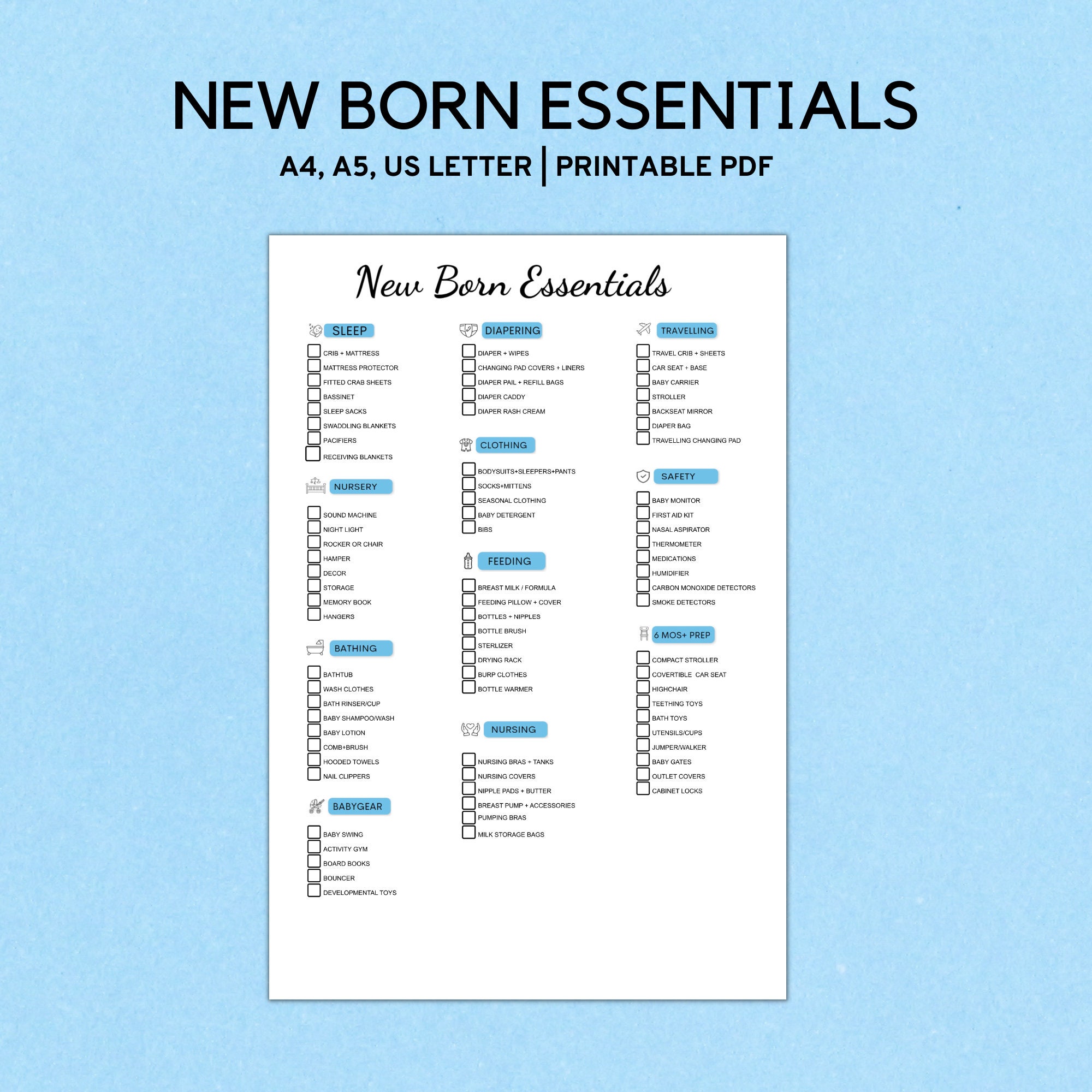 Baby Checklist: 56 Baby Essentials