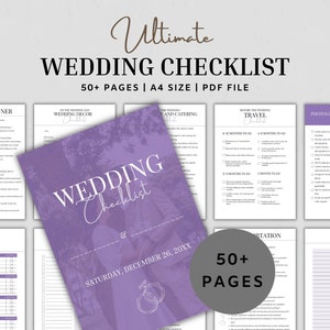 Wedding Checklist Printable, Wedding Planning Checklist, Wedding Checklist Template, Wedding Day Checklist, Wedding Mood Board