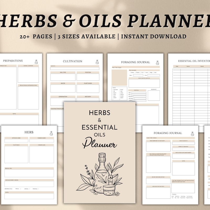 Herbal Tracking Sheet - Etsy