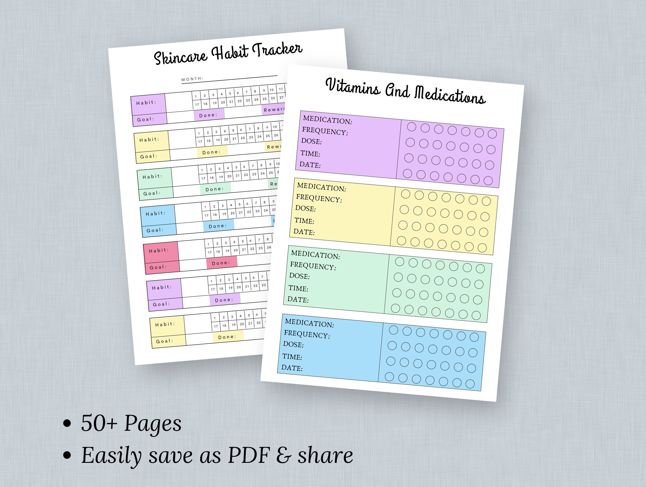 Self Care Planner Bundle Printable, Self-love Journal, Mental Health ...