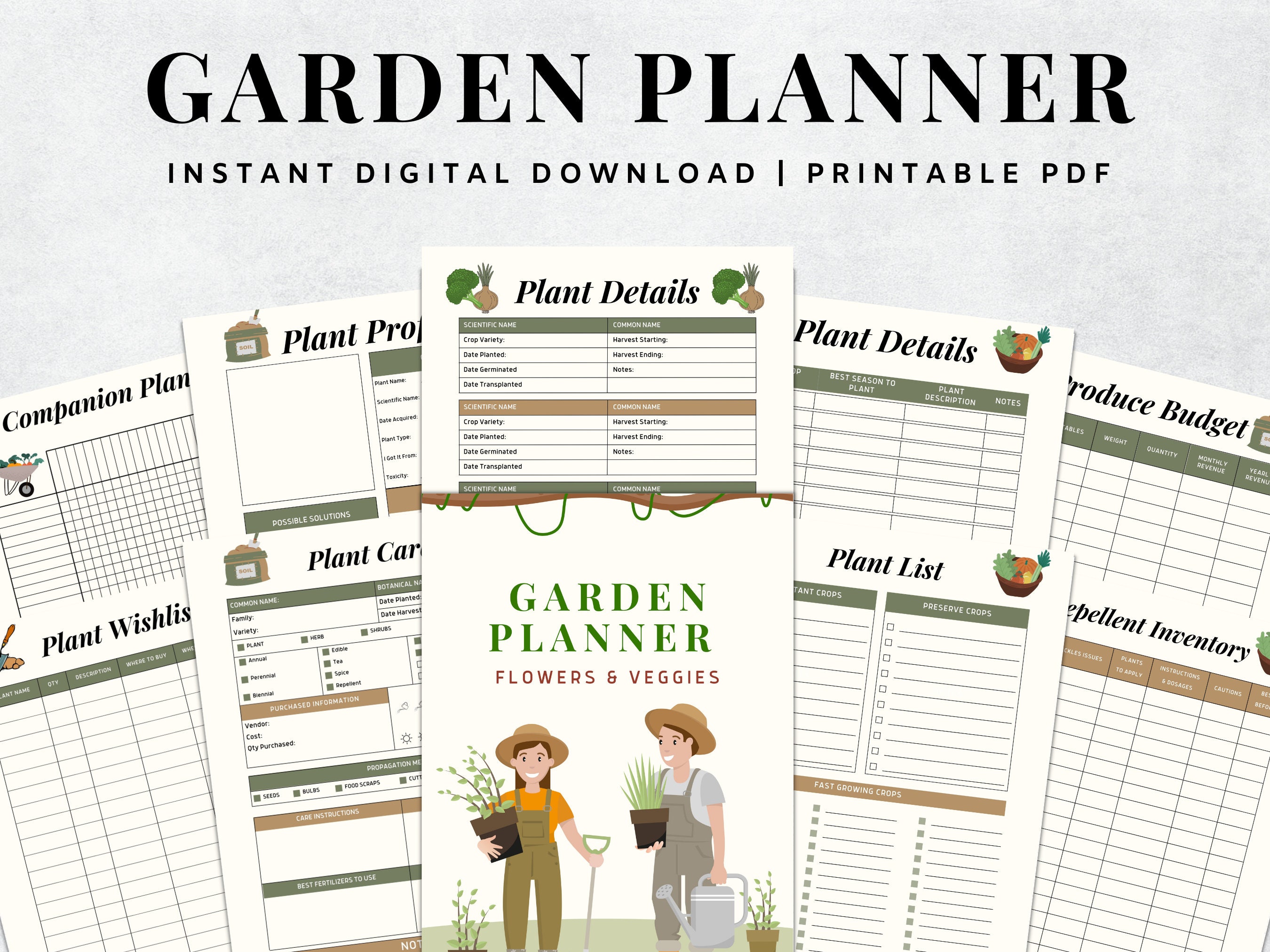 Gardening Planner Printable, Garden Planner, Plant Planner, Garden ...