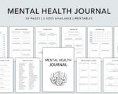Mental Health Journal, Mental Health Planner, Anxiety Journal, Wellness Journal, Mood Tracker, Shadow Work Journal, Self-Care, DBT