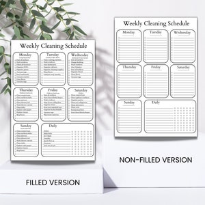 Editable Weekly Cleaning Schedule, Cleaning Planner Printable, Cleaning Checklist, Cleaning Routine, House Chores, Cleaning Template, PDF image 6