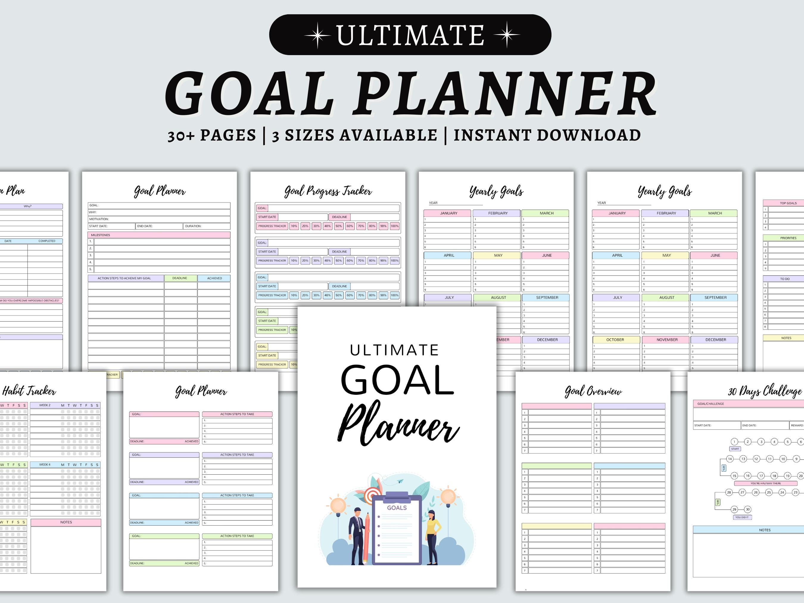 Ultimate Goal Planner | SMART Goal Setting | Printable Goal Planner ...