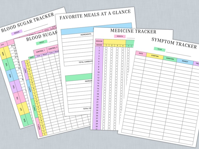 Blood Sugar Tracker, Diabetes Planner, Diabetes Meal Plan & Food List, Blood Sugar Log, Glucose Tracker, Medical Health Planner image 4