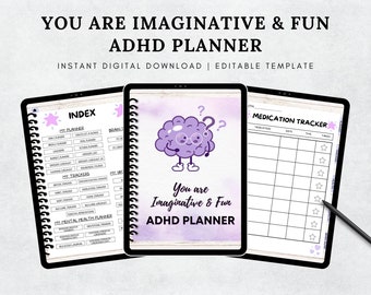 Adhd Digital Planner For Adults, ADHD Productivity Planner, Undated Digital Adhd Life Planner,  Adhd Daily Planner, GoodNotes Notability
