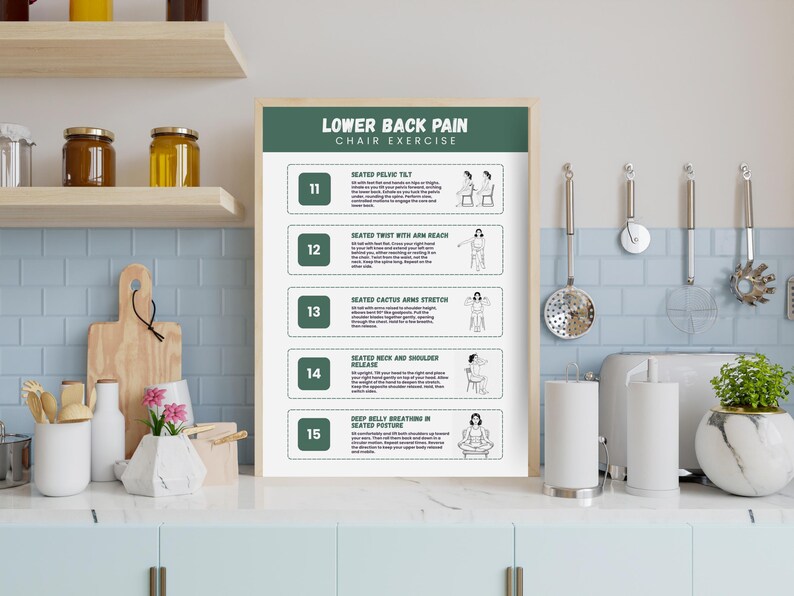 Chair Exercises for Lower Back Pain Relief: Seated Stretches (Printable PDF Guide) image 6