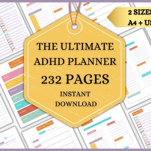 Adhd Planner Erwachsene, Adhd Planner Printable, ADHS Produktivität Planner, ADHS digitaler Planer, ADHS Tagesplaner, ADHS Lebensplaner PDF