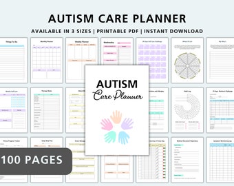 Autism Care Binder, Autism Planner Printable, Special Needs Child Planner Autistic Child Worksheet, Neurodivergent, Autism Therapy Journal