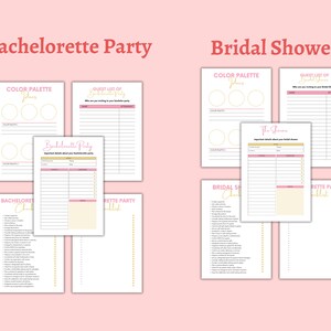 Maid of Honor Planner, 60pg Honor Wedding Planner Bundle, Binder Book, Hen Party Planner, Bachelorette Party Planning, Wedding Binder image 4