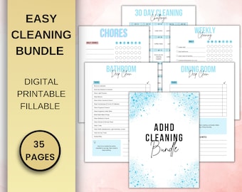 ADHD Putzliste bearbeitbar, Adhd Putzplaner, Adhd Putzplaner, Adhd To do Liste, Adhd Planner