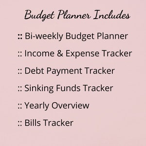 Budget Planner Printable, Bundle of 7 Printable, Finance Planner, Bi ...