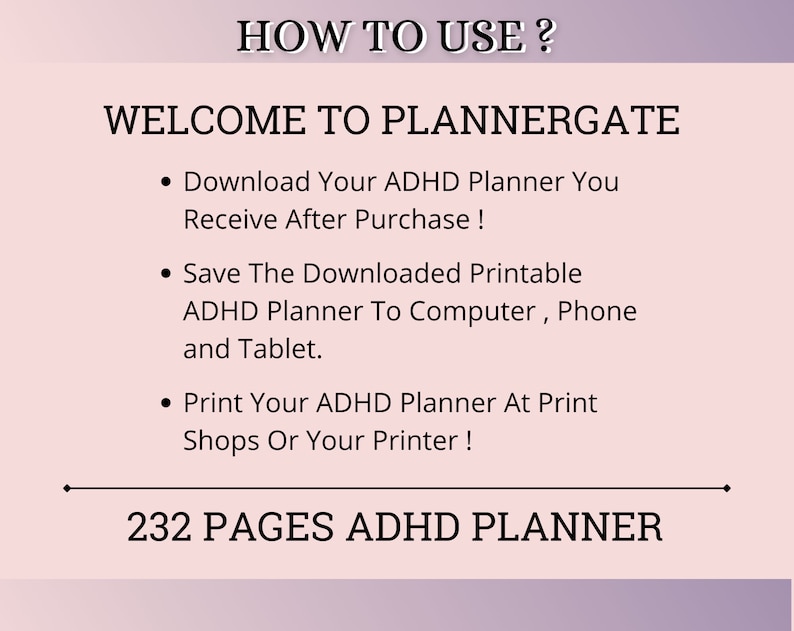 Adhd Planner Adult, Adhd Planner Printable, ADHD Productivity Planner, adhd digital planner, adhd daily planner, adhd life planner PDF image 10