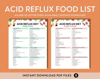 Acid Reflux Food Chart: GERD Diet Guide (PDF)