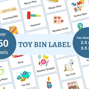 Editable Printable Toy Trofast Bin Storage Labels, Toy Storage Box Stickers, Visual Pictures Download, Pre-k Classroom Box Organizer