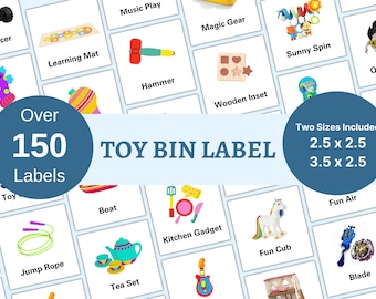 Editable Printable Toy Trofast Bin Storage Labels, Toy Storage Box Stickers, Visual Pictures Download, Pre-k Classroom Box Organizer
