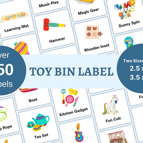 Editable Printable Toy Trofast Bin Storage Labels, Toy Storage Box Stickers, Visual Pictures Download, Pre-k Classroom Box Organizer