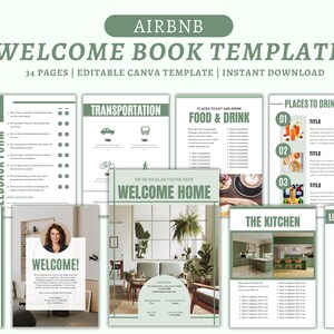 Airbnb Welcome Book Template: 34-Page Guest Guide (Digital)