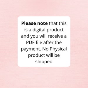 Pode incluir: Uma caixa de texto branca com texto preto que diz: "Observe que este &eacute; um produto digital e voc&ecirc; receber&aacute; um arquivo PDF ap&oacute;s o pagamento. Nenhum produto f&iacute;sico ser&aacute; enviado."