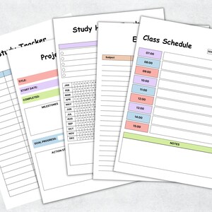 2025 Student Academic Planner, Printable Student Planner Bundle, Adhd ...