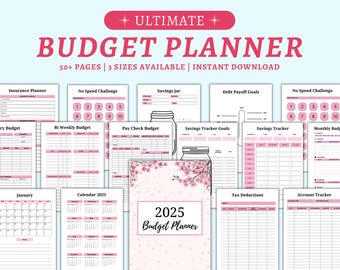 2025 ADHD Budget Planner Printable: Monthly, Bi-Weekly (Digital Download)