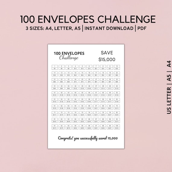 Le défi des 100 enveloppes est un gros challenge qui se déroule