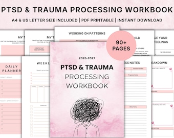 Trauma Processing Workbook Printable | PTSD Recovery Journal | Mental Health Worksheets | Therapy Workbook PDF | Healing Planner Printable