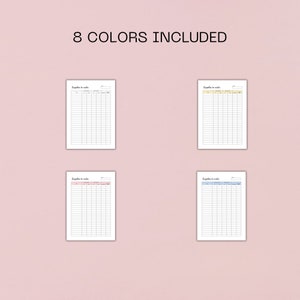 May include: Eight printable supply list templates in different colors: pink, yellow, blue, light blue, red, green, orange, and purple. Each template has the title "Supplies to order" and columns for item, quantity, price, and total.