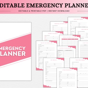 Editable Emergency Binder, End of Life Planner Printable, Beneficiary Info, Last Wishes Planner, Estate Planning Binder, Will Preparation