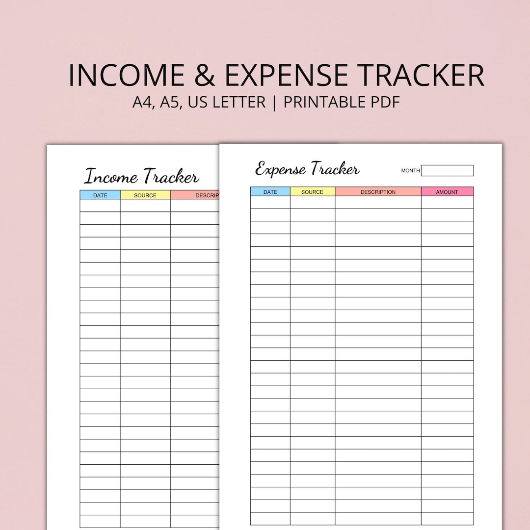 Business Expense Tracker, Small Business Income and Expense Tracker ...