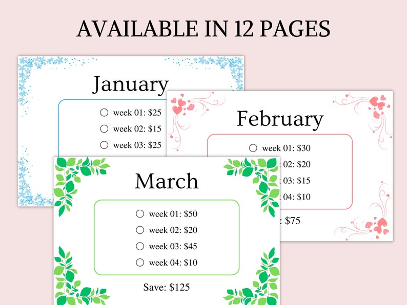 A6 Low Income Savings Challenge Bundle, Monthly Savings Challenge Bundle, Money Challenge, Savings Tracker Printable, Instant Download image 4