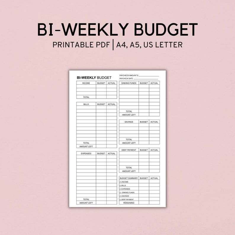 Budget Planner Printable Bundle of 7 Printable Finance | Etsy
