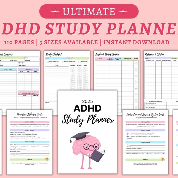 Study Planner - Etsy