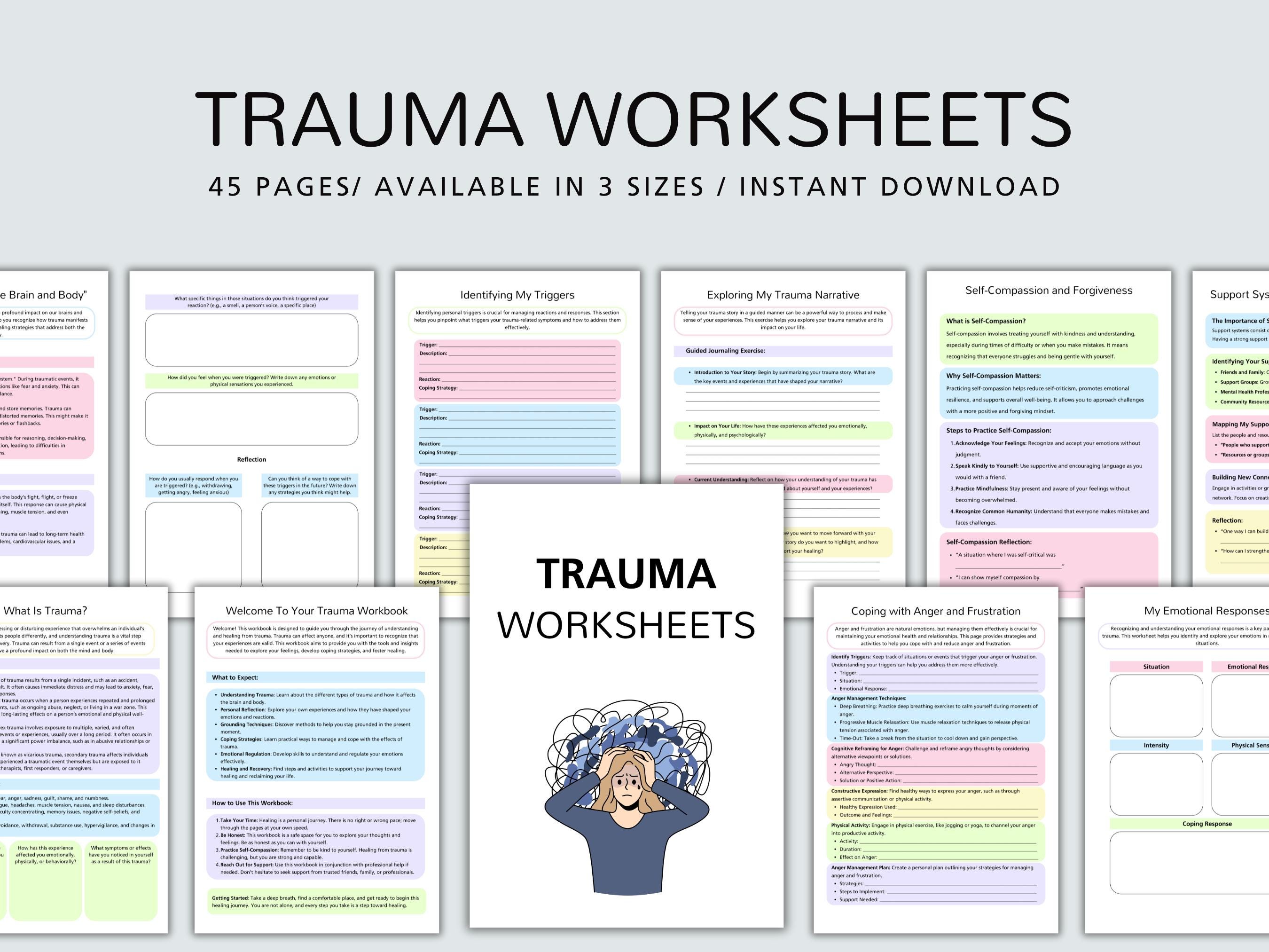 Adult crisis therapy worksheet.