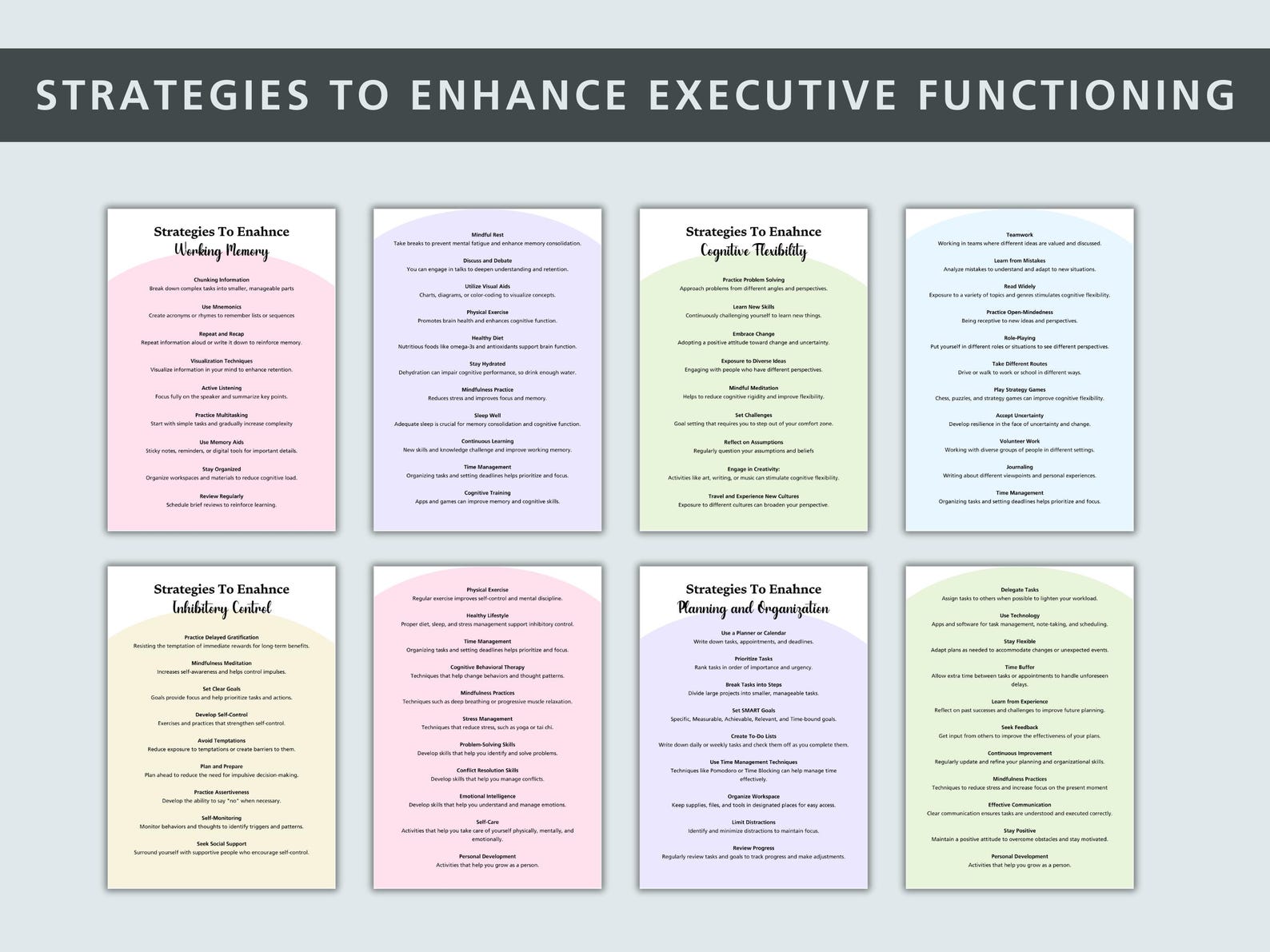 ADHD Executive Functioning Worksheets: Coping Skills, Therapy Tools ...
