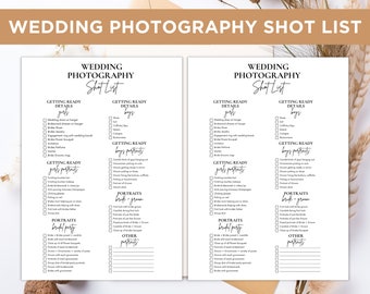 Hochzeitsfotograf Aufnahme Liste Canva Vorlage, bearbeitbare Hochzeitsfoto Checkliste, Hochzeitsfotografie Liste, Hochzeitsplaner, Sofortiger Download