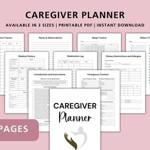 Pu&ograve; includere: Un planner di assistenza stampabile in bianco e nero con 30 pagine. Il planner include sezioni per sintomi, storia medica, note, sonno, farmaci, restrizioni dietetiche, allergie, introduzione e istruzioni e contatti di emergenza. Il planner &egrave; disponibile in tre dimensioni ed &egrave; un download istantaneo.