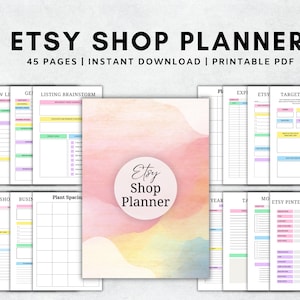 Etsy Shop Planner Printable, Etsy Business Plan, Etsy Seller Planner, Digital Business Planner, Daily Planner, Instant Download