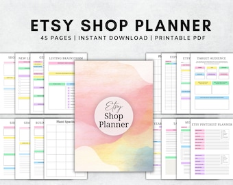 Etsy Shop Planner Printable, Etsy Business Plan, Etsy Seller Planner, Digital Business Planner, Daily Planner, Instant Download