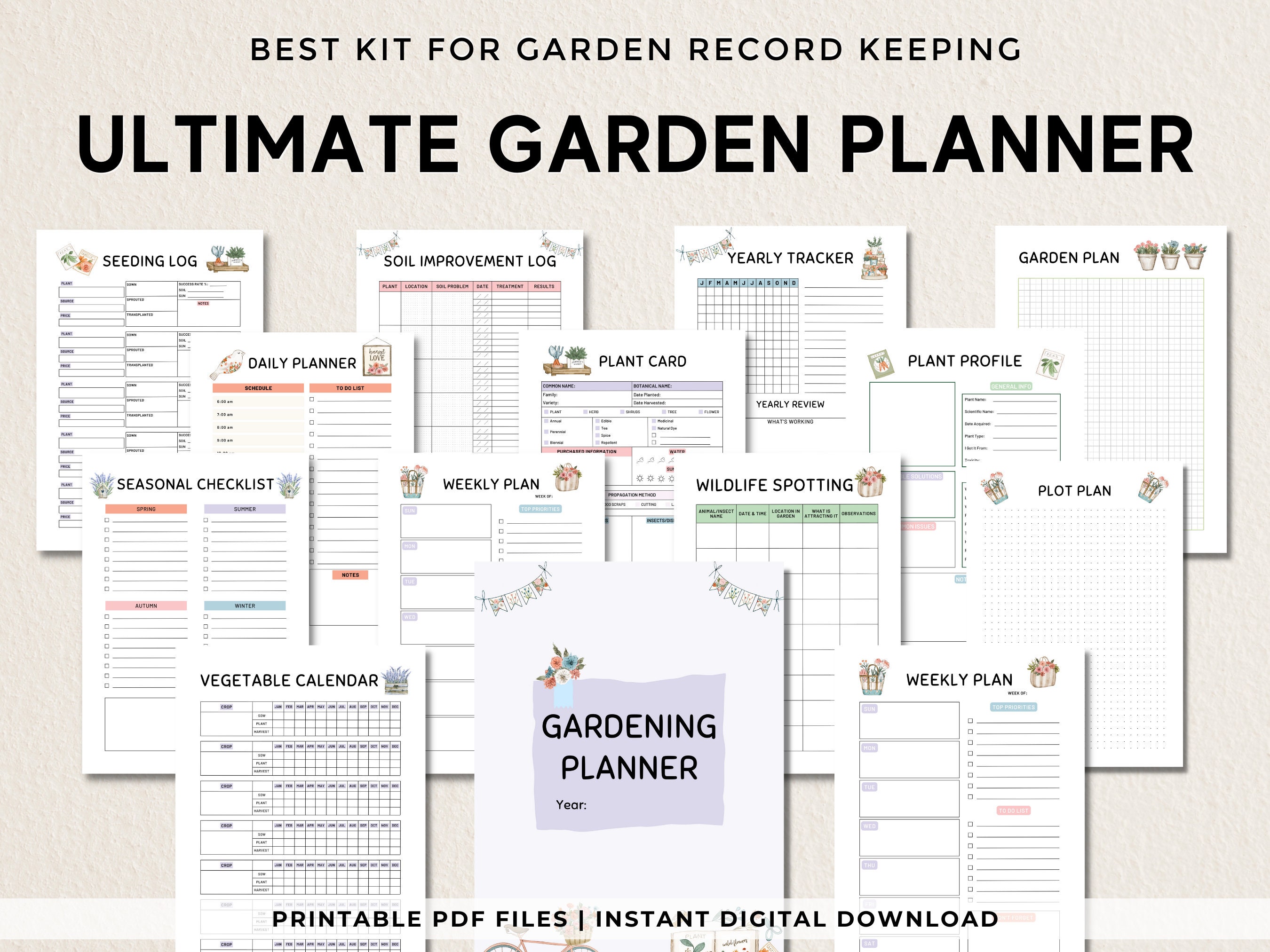 Gardening Planner Printable Garden Planner Plant Planner Etsy Australia