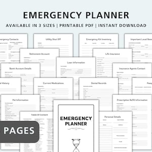 End of Life Planner Printable, Emergency Binder Printable, Beneficiary Info, Last Wishes Planner, Estate Planning Binder, Will Preparation