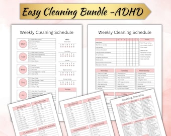 Adhd Cleaning Checklist Editable, Adhd Cleaning Schedule, Adhd Cleaning Planner, Adhd to do list, Adhd Planner