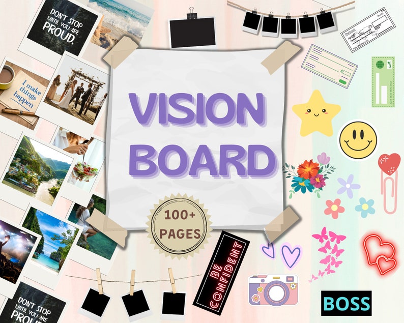 2023 Vision Board Template Vision Board Kit 2023 Vision - Etsy UK