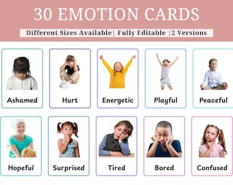Montessori Emotions Flashcards: Real Children Photos (Printable PDF)