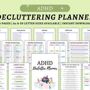 Adhd Declutter Planner, Declutter Checklist, Adhd Declutter Challenge, Declutter Guide, Declutter Workbook, Declutter Your Home