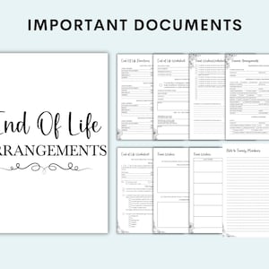 Planificador de fin de vida, Carpeta de emergencia, Planificador de funerales imprimible, Planificador de tranquilidad, Carpeta de planificación patrimonial, ¿Qué pasaría si...?, Preparativos finales imagen 9